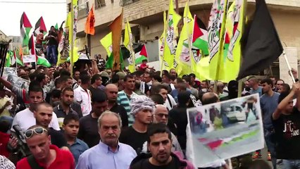 تشييع الطفل عبدالرحمن عبدالله الذي قتل برصاص الجيش الإسرائيلي