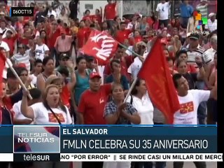 El Salvador: FMLN celebra con jornada semanal sus 35 años