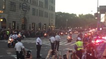 Pope Francis' motorcade travels down Fifth Avenue to St. Pat's, Sept. 24, 2015