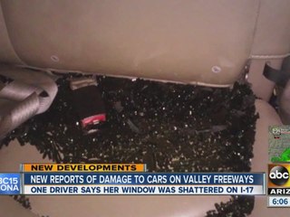 New reports of damage to cars on Valley freeways