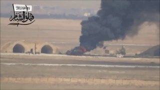 Syria Helicopter hit by Missile