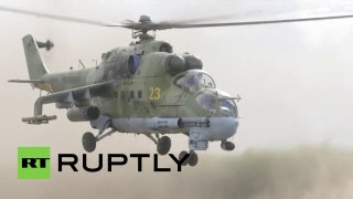 Russia  Helicopters in Syria WAR 6 October 2015