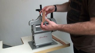 Hand operated leather splitting machine