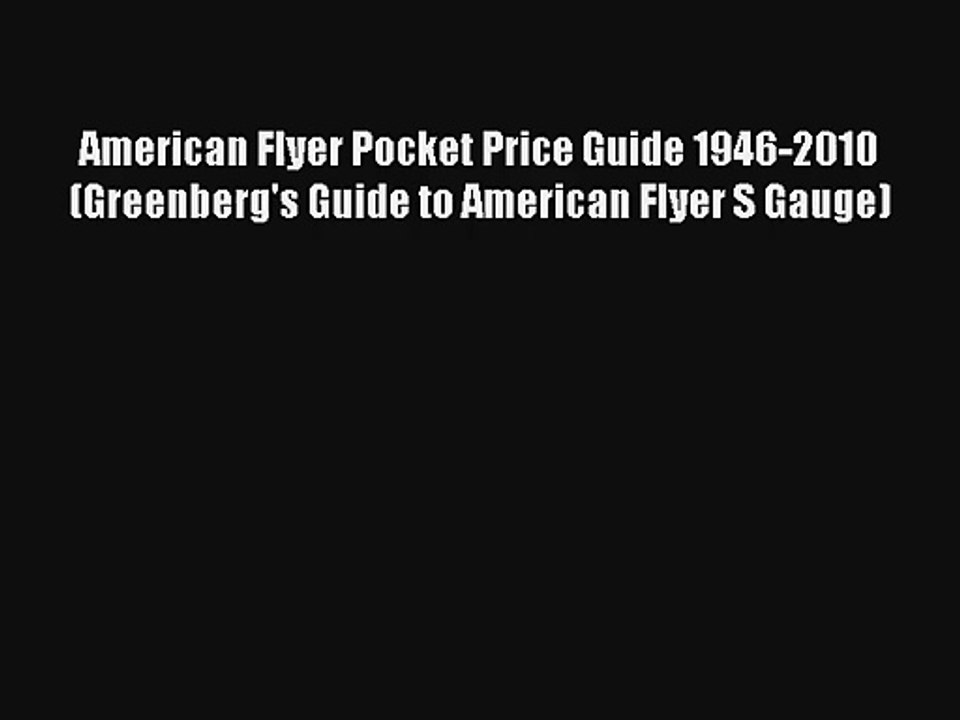 american flyer price guide