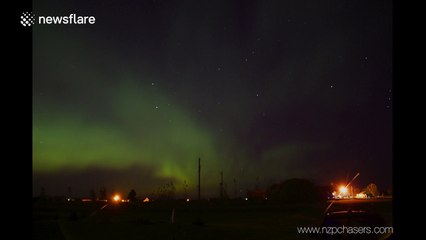 Footage of Northern Lights over Canada in October