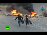 RAW: West Bank violence flares, hundreds of Palestinians clash with Israeli forces