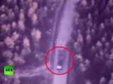 Russian MoD releases video of suspected ISIS vehicles being deployed close to mosque