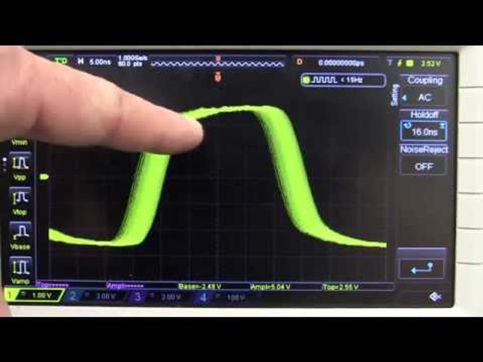EEVblog 699 Rigol DS1054Z Oscilloscope Jitter Fix Testing video
