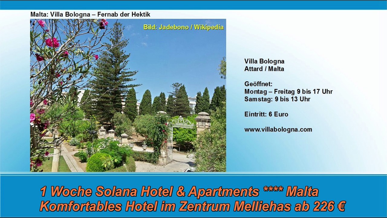 Reisenews u. a. Malta fernab der Hektik