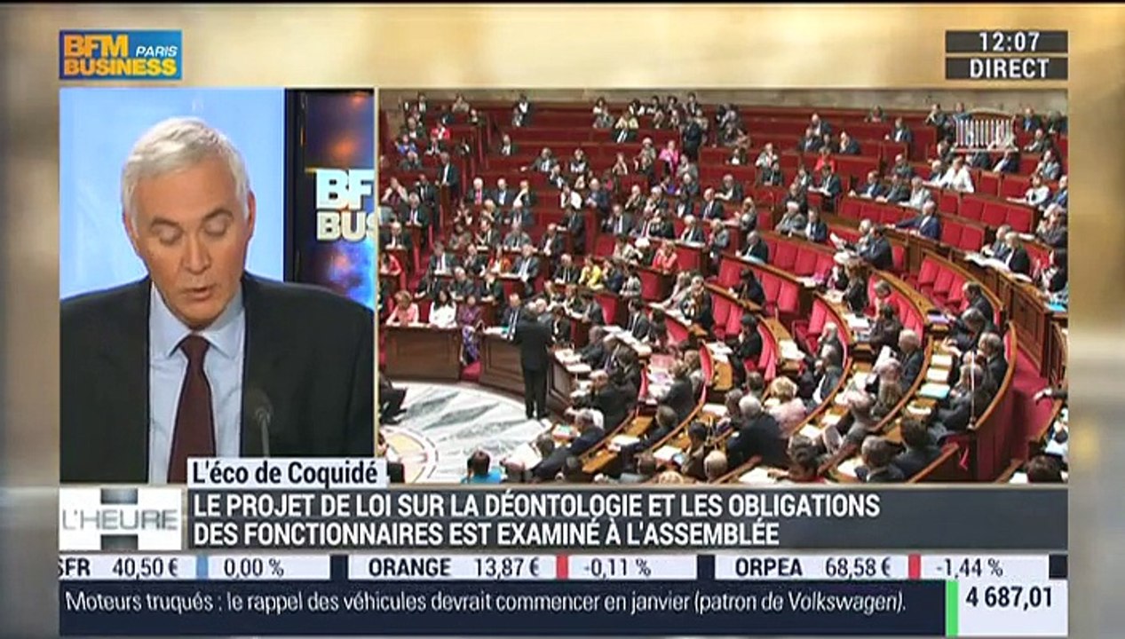 Patrick Coquidé : le projet de loi sur la déontologie des fonctionnaires arrive à l'Assemblée Nationale - 07/10