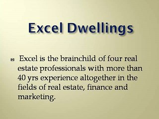 Excel Dwellings Bangalore