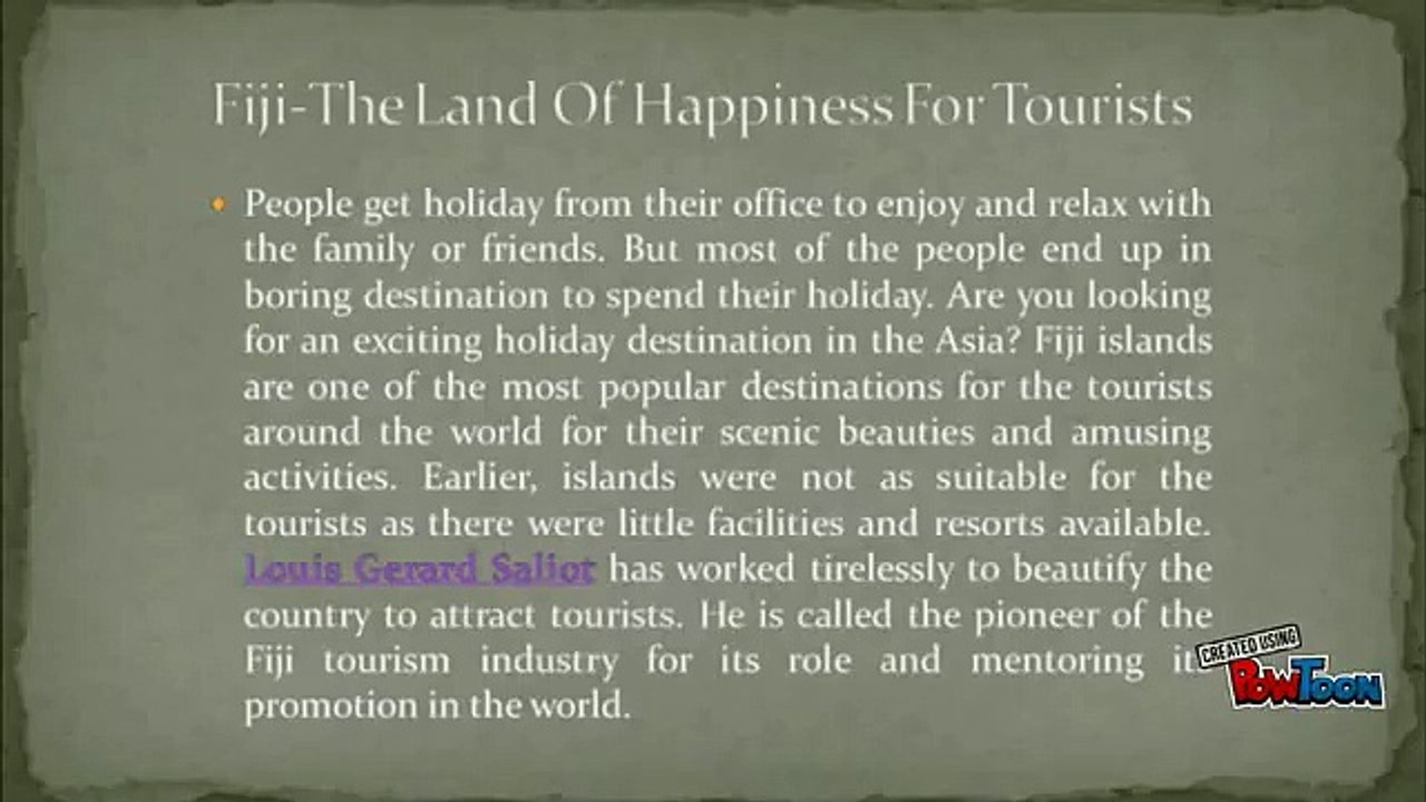 Louis Gerard Saliot  | Living legend of Fiji tourism! (EAM Group)
