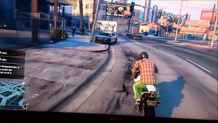 GTA V | Perseguição Policial e Manobras de Moto