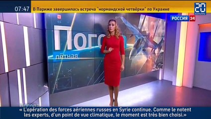 Une présentatrice russe décrit le temps parfait pour bombarder la Syrie
