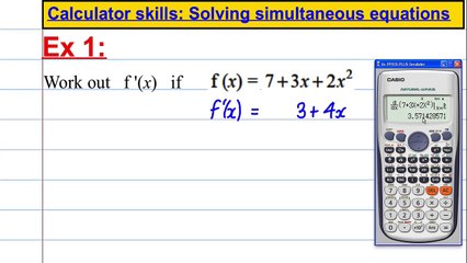How to do a  differentiation on CASIO FX 991ES PLUS Calculator