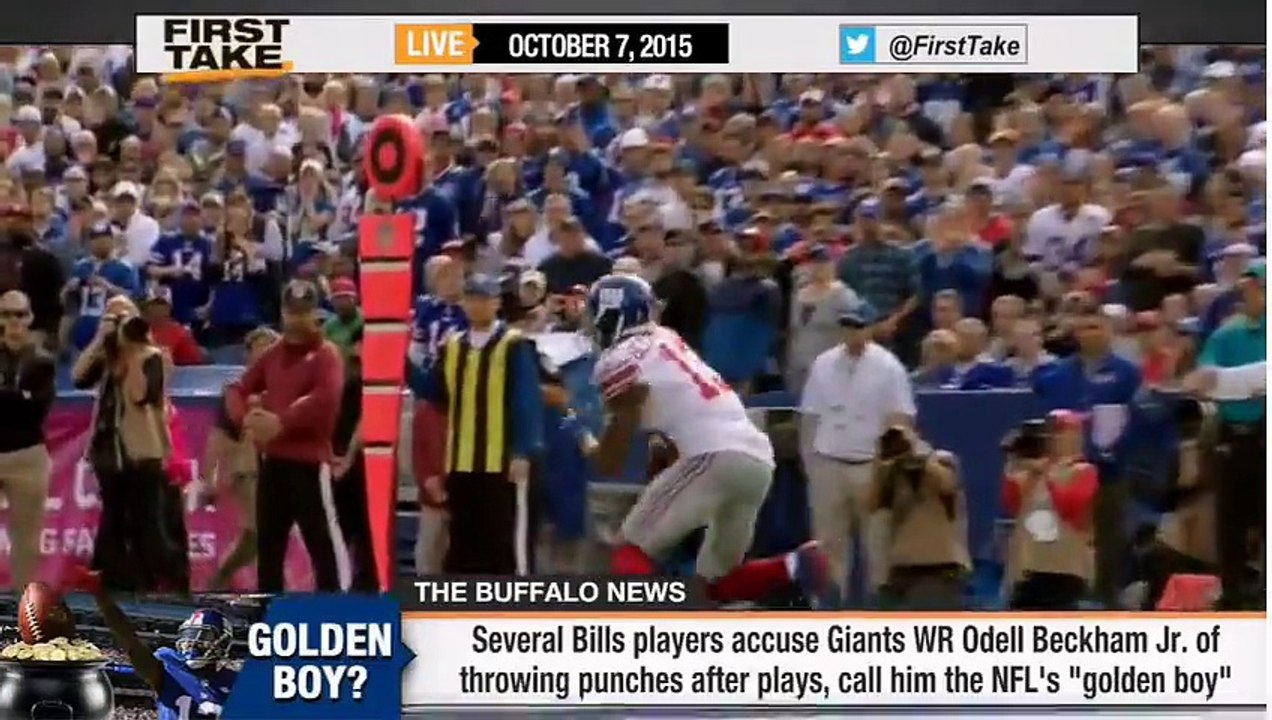 ESPN First Take - Bills Players Call Odell Beckham Jr. NFL's "Golden Boy"