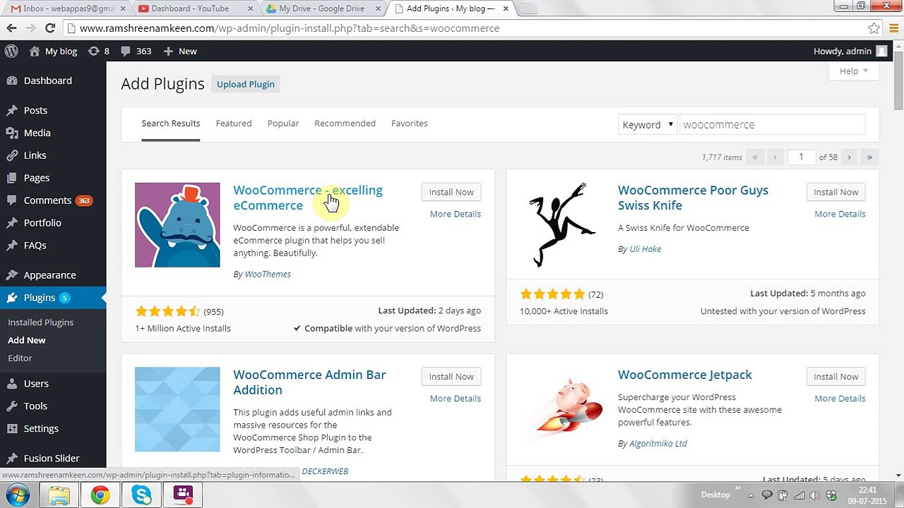 How to create the eCommerce the wordpress website