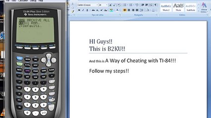 cheating tricks on Scientific Calculator