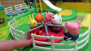 Peppa Pig New Episodes English Toy 2015 ❤ Play doh Peppa Pig George Pig and friends with m