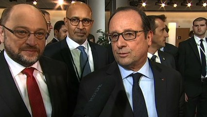 Interview à la sortie du Parlement européen