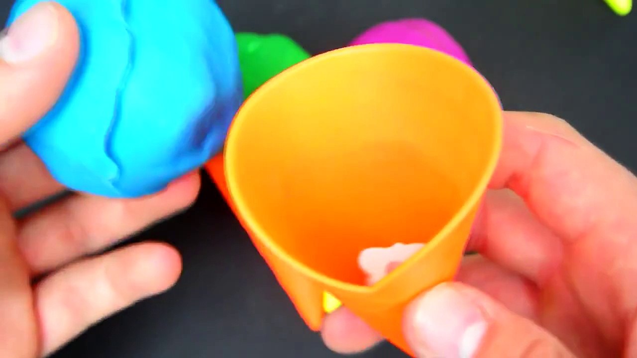 Shopkins Play Doh Ice Cream Spiderman Spongebob Kitty Surprise Eggs Popsicle StrawberryJam