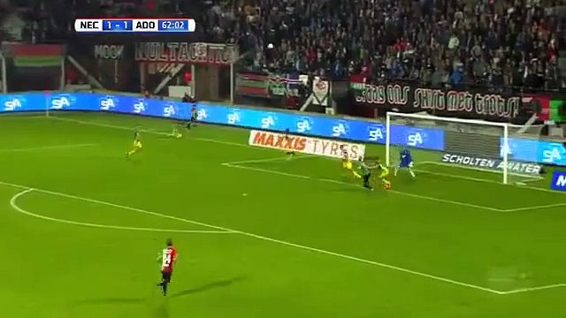 Christian Santos scored a brilliant overhead kick to put N.E.C. Nijmegen Official ahead against ADO Den Haag
