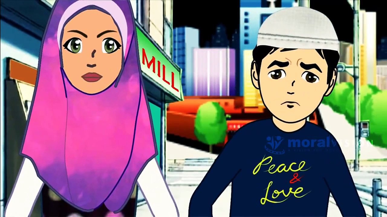 Abdul Bari fall down - Abdul Bari Muslims Islamic Cartoon for children hindi urdu