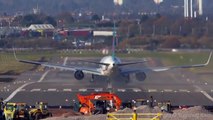 Crosswind LANDINGS during a STORM at Düsseldorf B777, 767, 757 A330 Sturm Andrea, (watch i