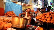 Durga puja food street in Kolkata