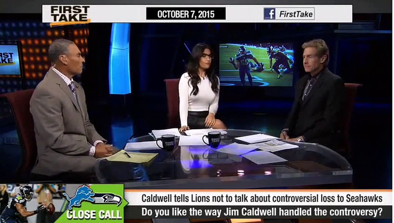 ESPN First Take - Lions Head Coach Jim Caldwell on No-Call Against Seahawks!