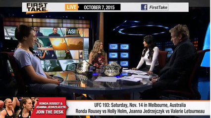 ESPN First Take - Ronda Rousey and Joanna Jedrzejczyk on First Take!