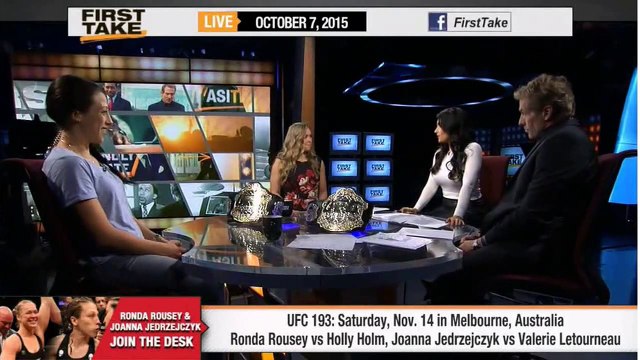 ESPN First Take - Ronda Rousey and Joanna Jedrzejczyk on First Take!