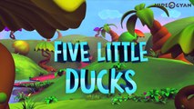 Five Little Ducks Went Out One Day | 3D Animation Nursery Rhymes | Kids Songs