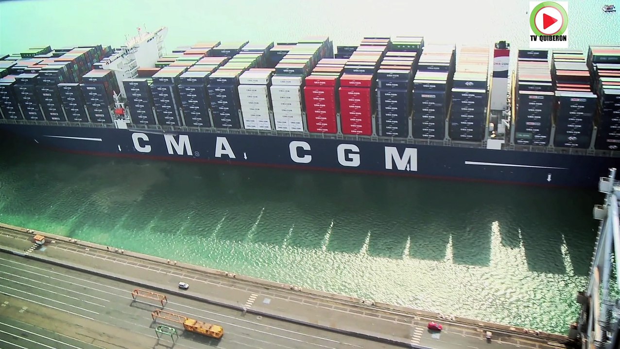 Le Havre    |   Le CMA-CGM Bougainville plus grand porte-conteneurs au monde - Marseille Bretagne Télé
