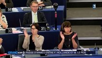 Marine Le Pen s'en prend à François Hollande au parlement européen