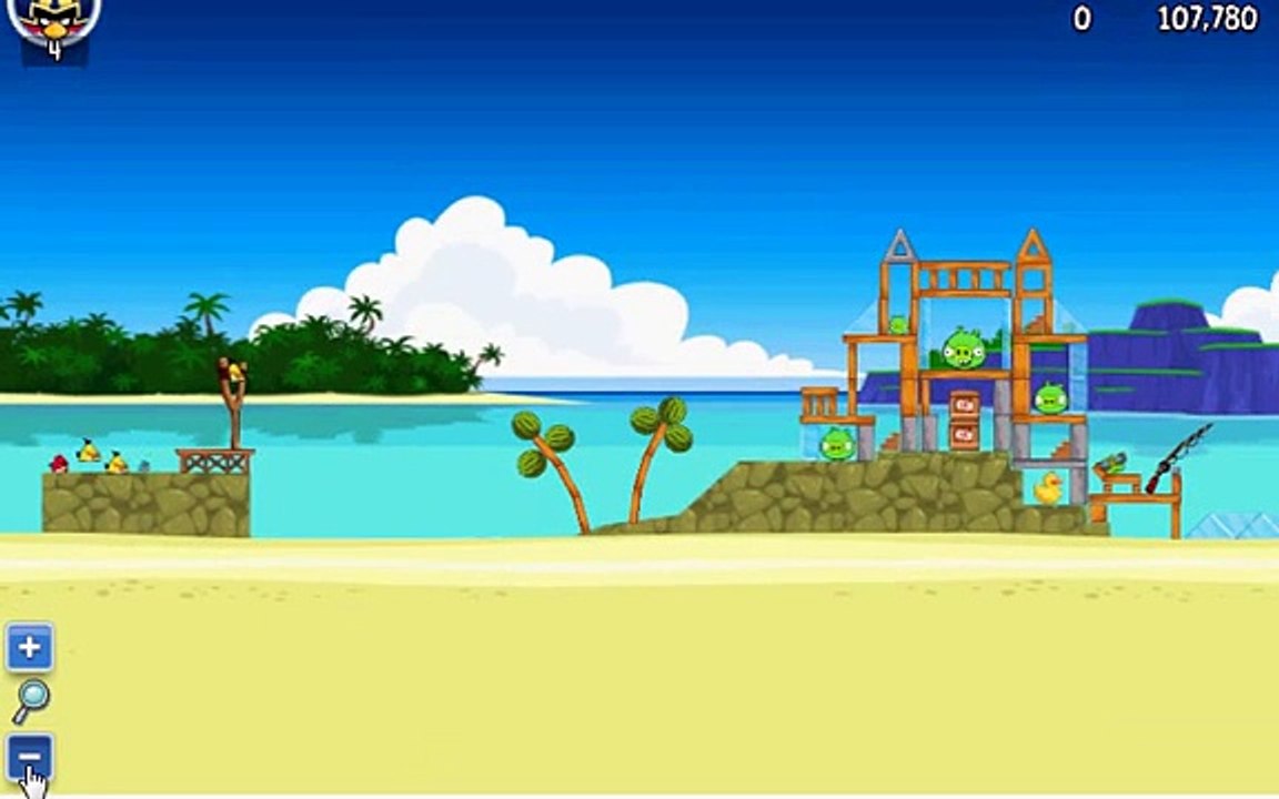 Angry Birds Surf and Turf Level 5 Score 107840