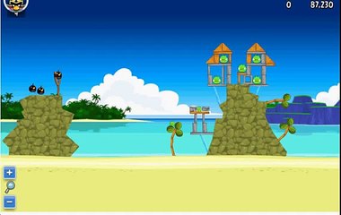 Angry Birds Surf and Turf Level 9 Score 92400