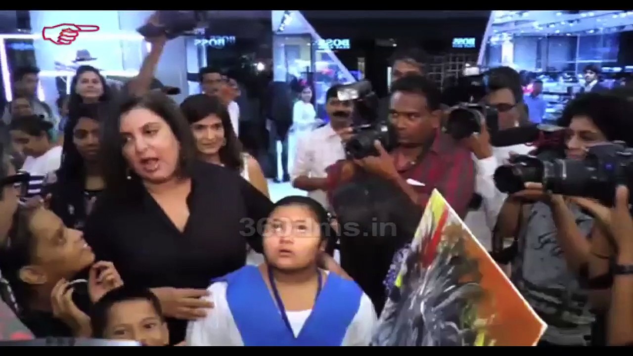 Filmmaker and choreographer Farah Khan dancing with specially abled children