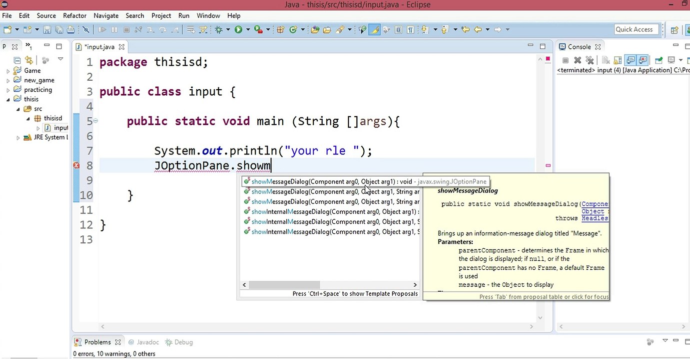 java most beginner urdu tutorial part 5. window input and output