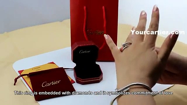 Cartier Juste Un Clou Ring Fake White Gold Diamonds B4092700