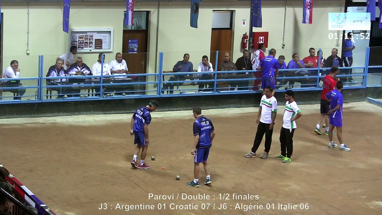 Demi-finales double, Sport Boules, Mondial Seniors, Rijeka 2015