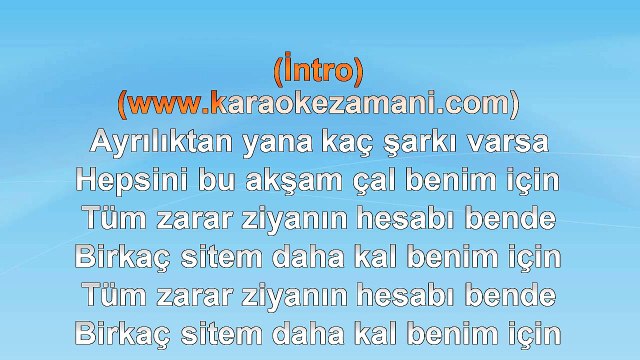 İbrahim Tatlıses - Kal Benim İçin - 2004 TÜRKÇE KARAOKE