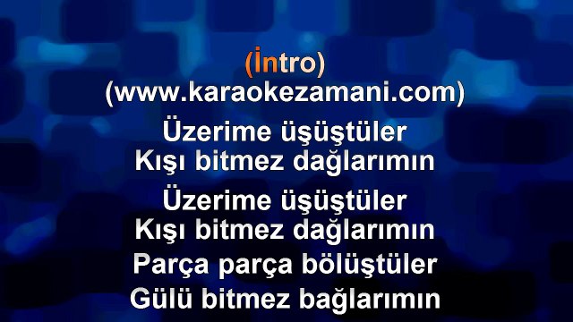 İbrahim Tatlıses - Kötü Zaman - 1999 TÜRKÇE KARAOKE