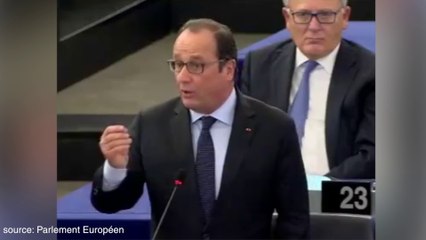 Sortir de l'Europe, de l'euro, "et pourquoi pas de la démocratie" répond François Hollande à Marine Le Pen