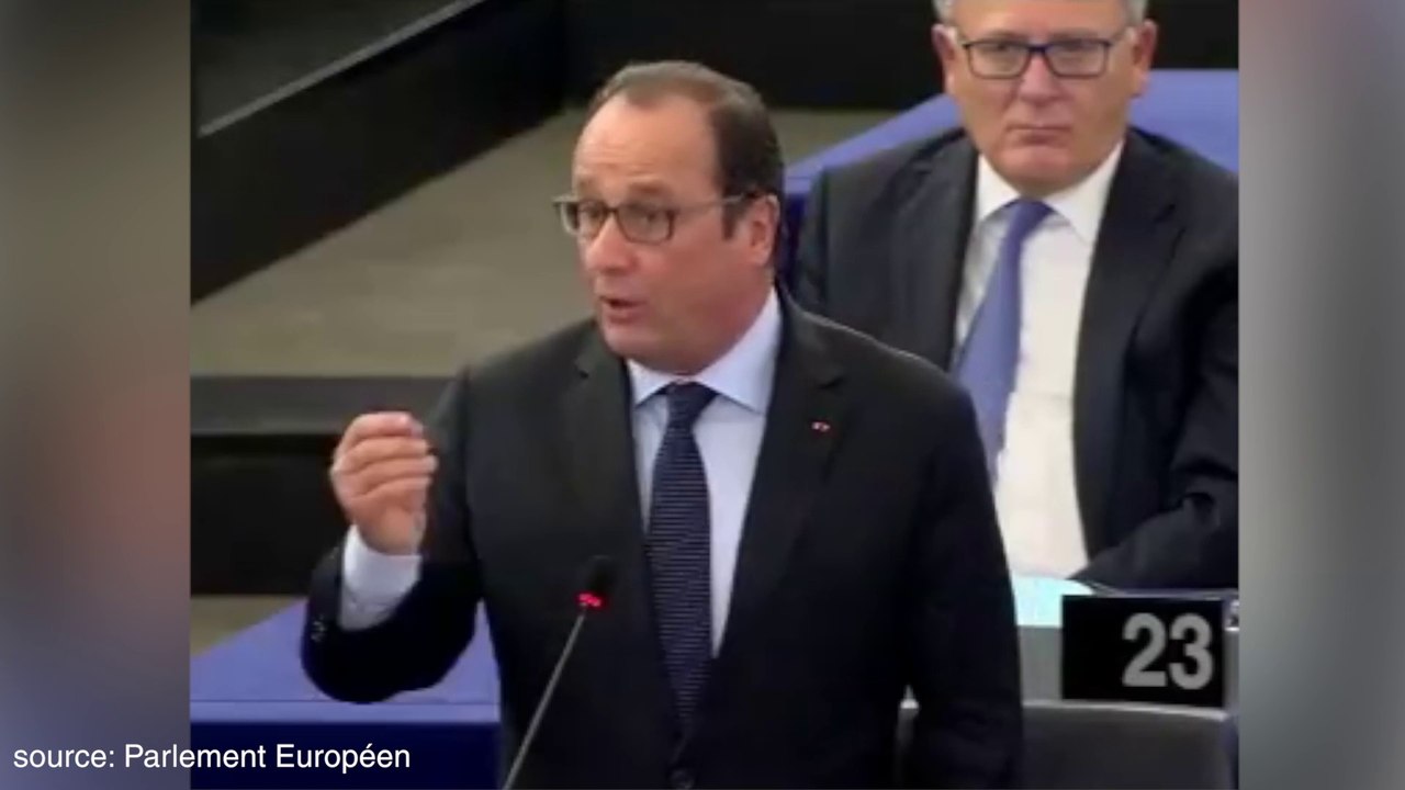 Sortir de l'Europe, de l'euro, "et pourquoi pas de la démocratie" répond François Hollande à Marine Le Pen
