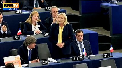 Marine Le Pen traite François Hollande de "vice-chancelier" d'Angela Merkel