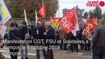 Manifestation CGT, FSU et Solidaires à Alençon le 8 octobre 2015