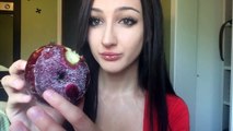 ASMR Snow White Eats Apple (Mouth Sounds, Close-Up, Crunching and Crinkling)