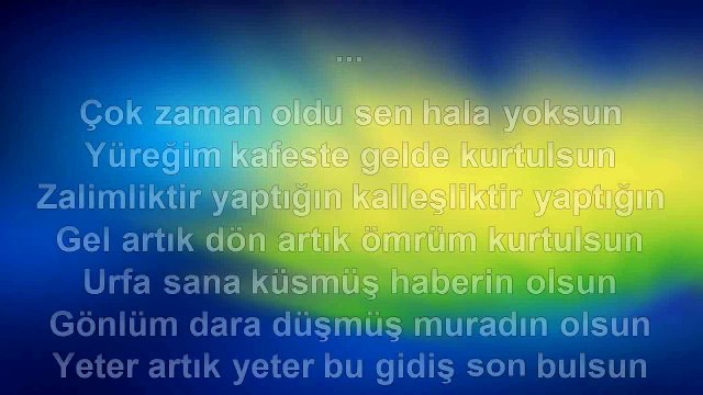 İbrahim Tatlıses - Urfa Sana Küsmüş - 2007 TÜRKÇE KARAOKE