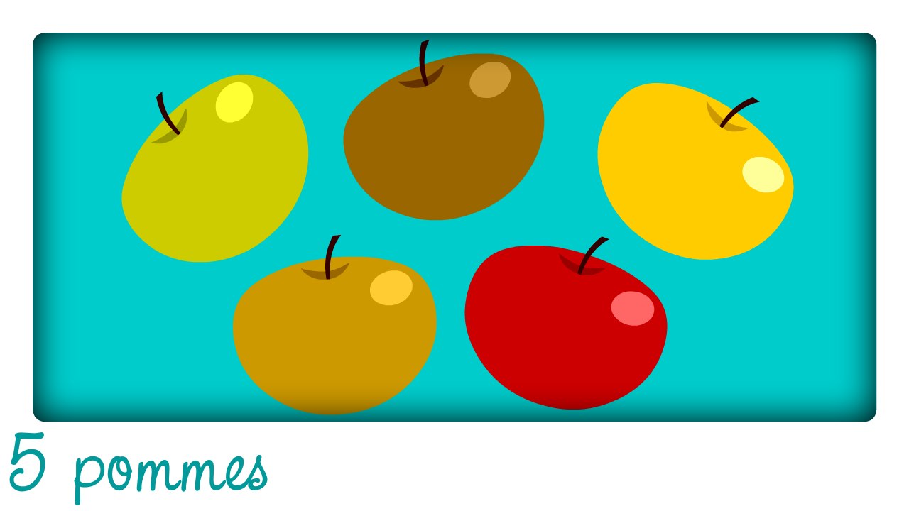 5 pommes (comptines pour apprendre à compter)